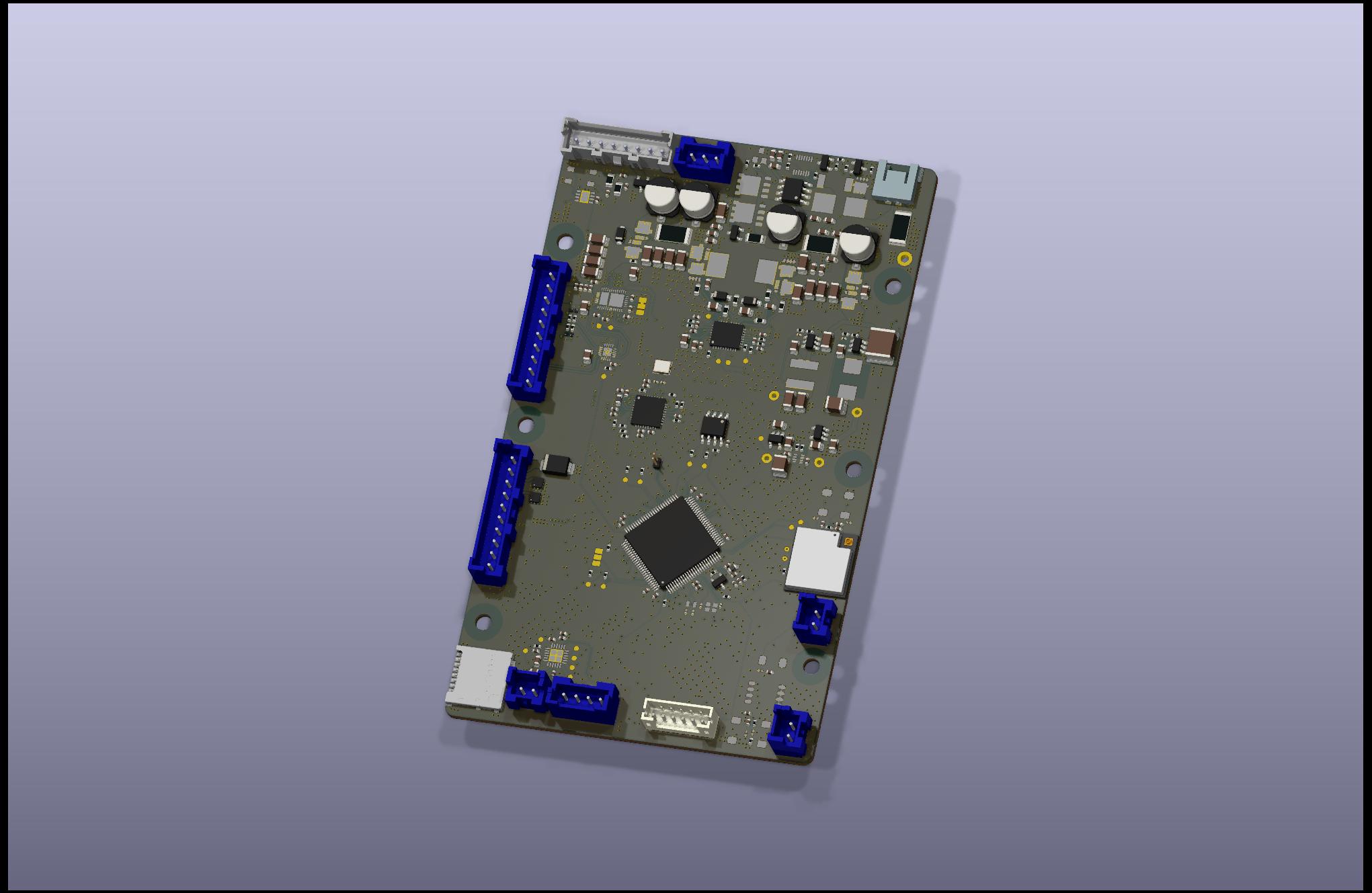 Battery Powered Industrial Valve Controller PCB - Top View